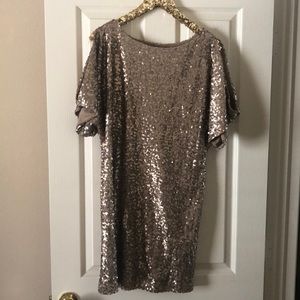 Champagne sequin dress
